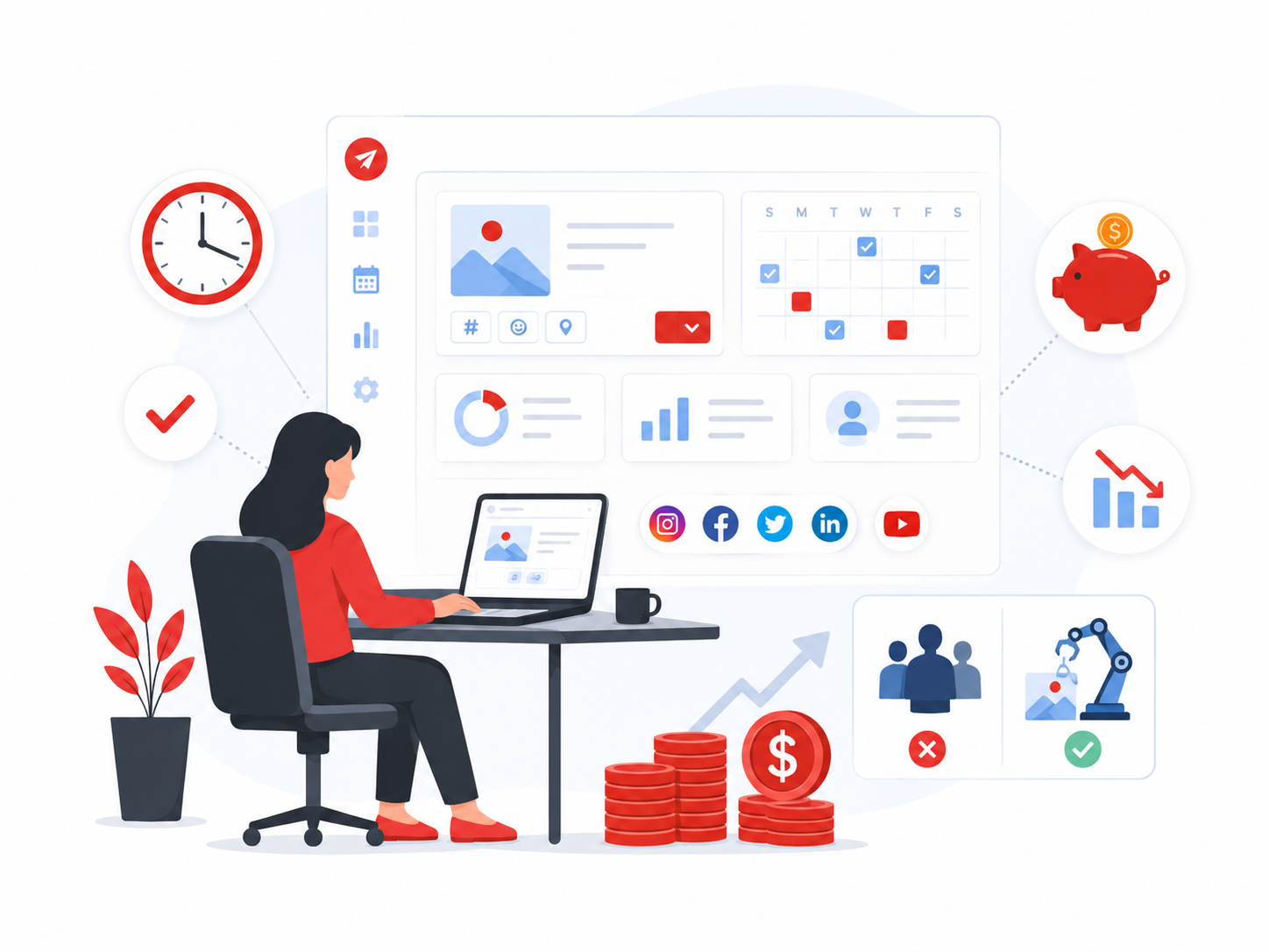 Multi-Platform Social Media Poster - Only $35/month — No Extra Staff Needed